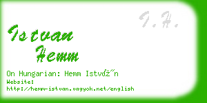 istvan hemm business card